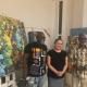 Lee-Ann posing for a photo with twp african artists.