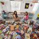 Some of the hundreds of children’s books delivered to four schools in disadvantaged communities through participant Anis Wahabi’s pilot project ‘Border free books’