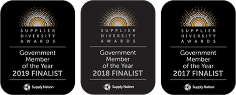 Supplier Diversity Awards Government member of the year 2019, 2018, 2017 finalist - Supply Nation