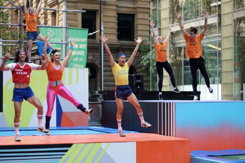 Legs On The Wall performers on stage