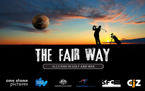 The Fair Way publicity poster of person teeing off a golf ball