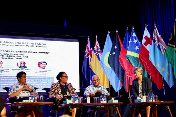 Photo of Penny Wong, Minister for Foreign Affairs on a panel with 3 other people