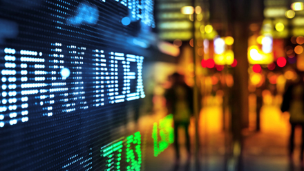 generic ticker board of trade data