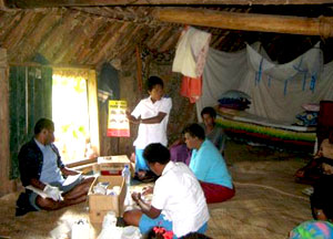 Typhoid education class.