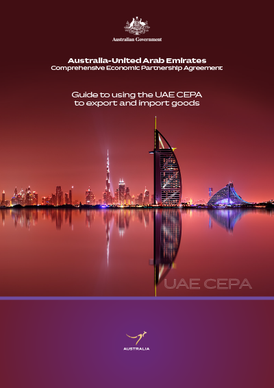 Cover of the Guide to using the UAE CEPA to export and import goods