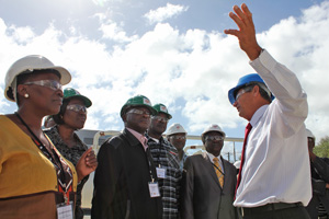 Visiting Ugandans with Australian mining professional