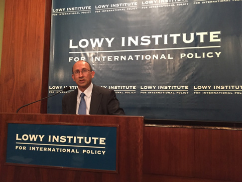 Secretary Peter Varghese speaking at the Lowy Institute in Sydney