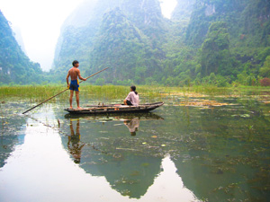 Man and women in boat