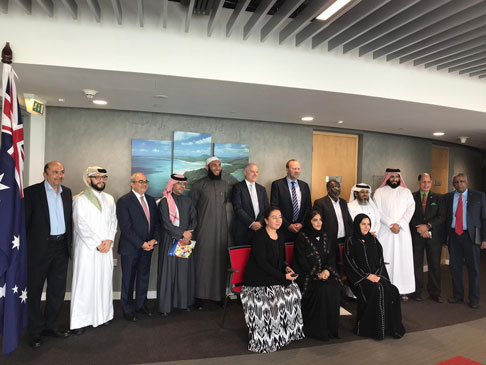 Group photo of Delegates in the Australian Embassy in Doha.