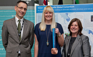 Mr Gilling, Ms Gallagher and Ms Gersbeck, smiling.