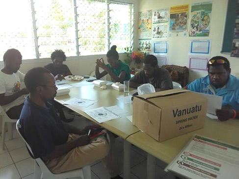 Youth attend training in Port Vila on gender-based violence and how to build healthy relationships.